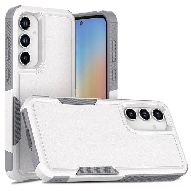 Dual Layer Armor Case Samsung Galaxy with a white and gray design
