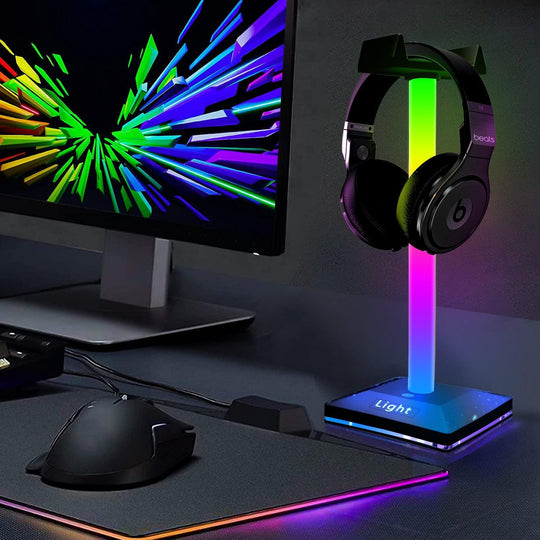 RGB Headset Stand Color-Changing Gaming Headset Display Stand - Mobile Gadget HQ