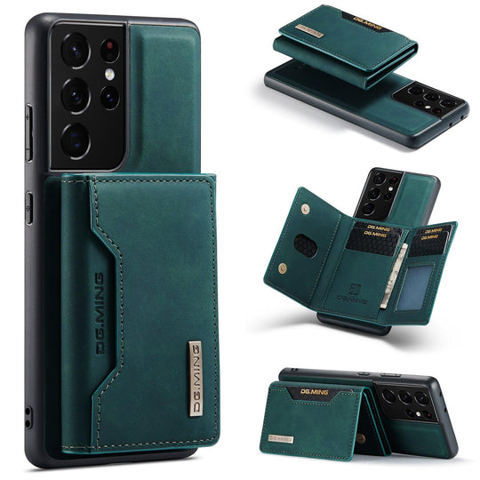 Samsung Galaxy Magnetic Magsafe Protective Leather Case With Card Holder - Mobile Gadget HQ