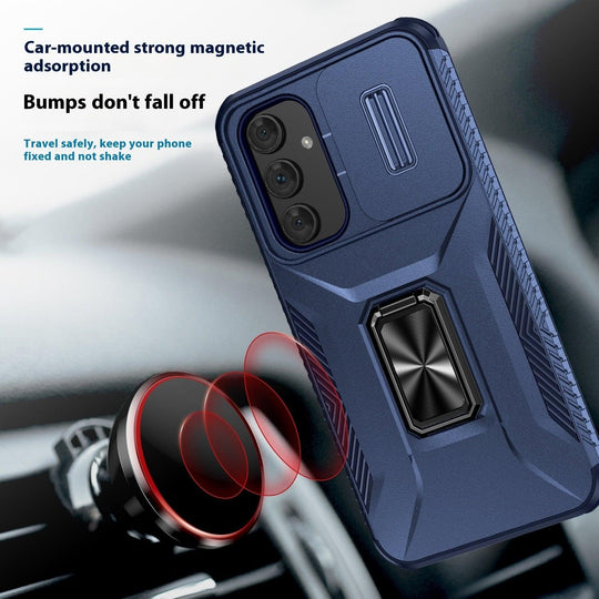 Sliding Camera Cover Shockproof Case with Ring Holder For Google Pixel - Mobile Gadget HQ
