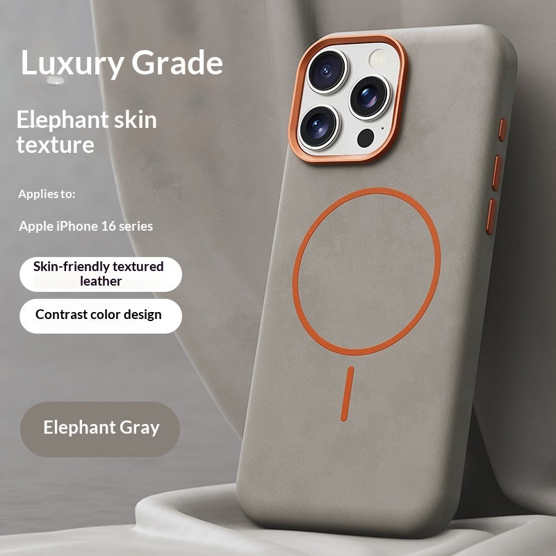 Luxury leather iPhone Magnetic case