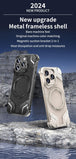 Magnetic iPhone 15 Case Metal Drop-resistant Protective Cover - Mobile Gadget HQ