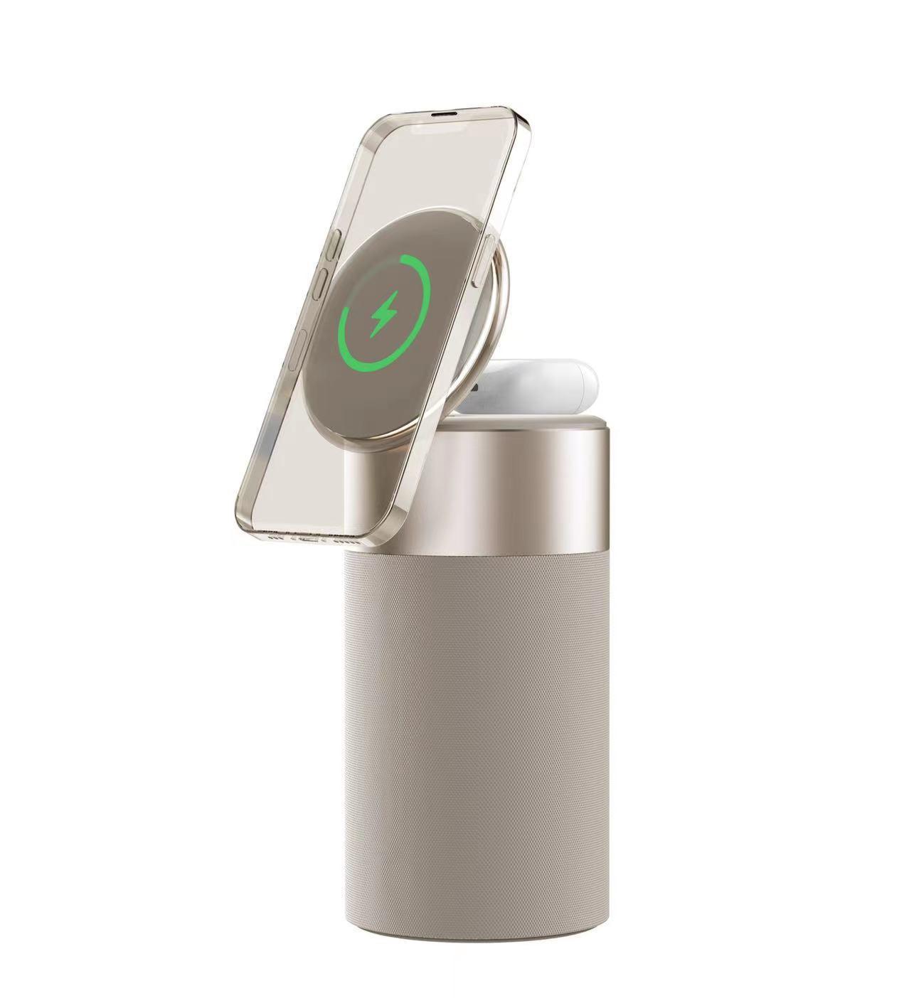 3 In 1 Multi-Function Wireless Charger Portable Bluetooth Speaker With Touch Lamp - Mobile Gadget HQ