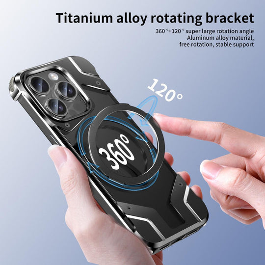 Magnetic iPhone 15 Case Metal Drop-resistant Protective Cover - Mobile Gadget HQ