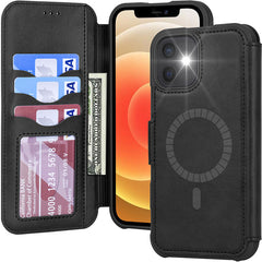iPhone 12 Magnetic Flip Case & Card Holder
