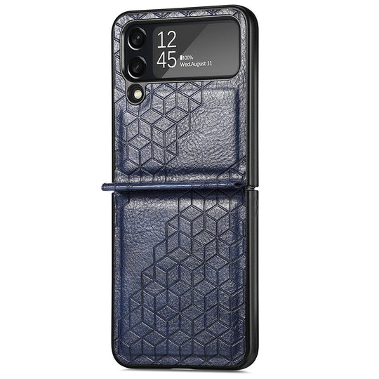 samsung galaxy z flip 4 faux leather case