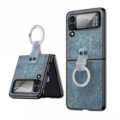 Galaxy Z Flip4 phone case with glitter ring