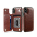 Leather Wallet Case with Card Holder for IPhone 12 13 - Mobile Gadget HQ