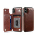 Leather Wallet Case with Card Holder for IPhone 12 13 - Mobile Gadget HQ