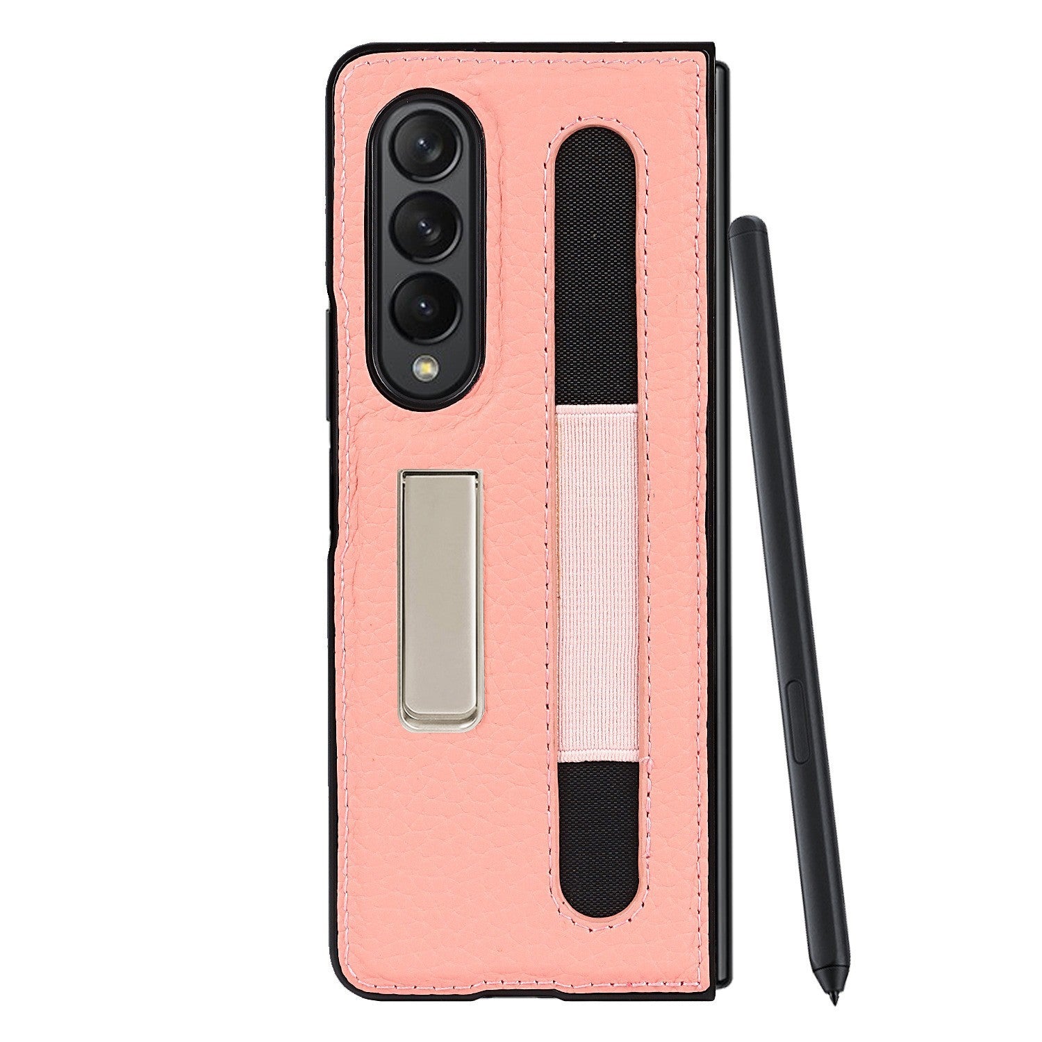 galaxy z fold 3 case with s pen holder leather