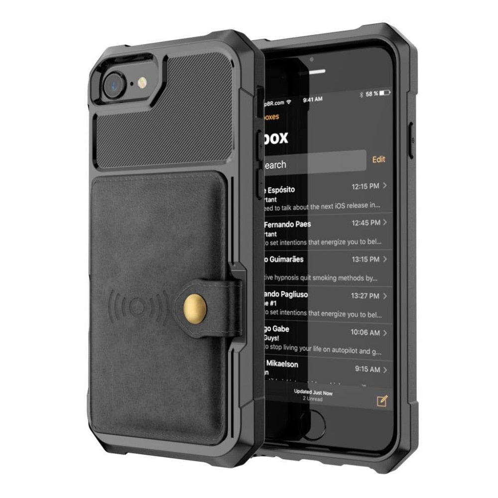 Leather Wallet Phone Case For iPhone