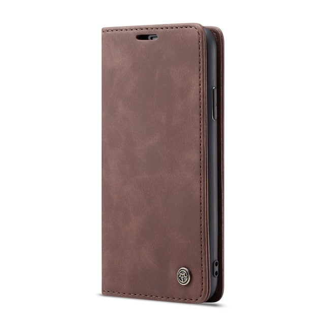 Luxury Leather Wallet Flip Case for iPhone - Mobile Gadget HQ