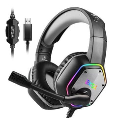 Head-Mounted Gaming Headset LED Illuminated Wired Headset - Mobile Gadget HQ
