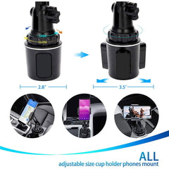 Cup Holder Phone Mount for iPhone Samsung - Mobile Gadget HQ