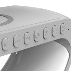Bluetooth Speaker Wireless Charger Bedside Atmosphere Lamp Alarm Clock