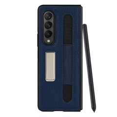  leather galaxy z fold 3 case with s pen holder