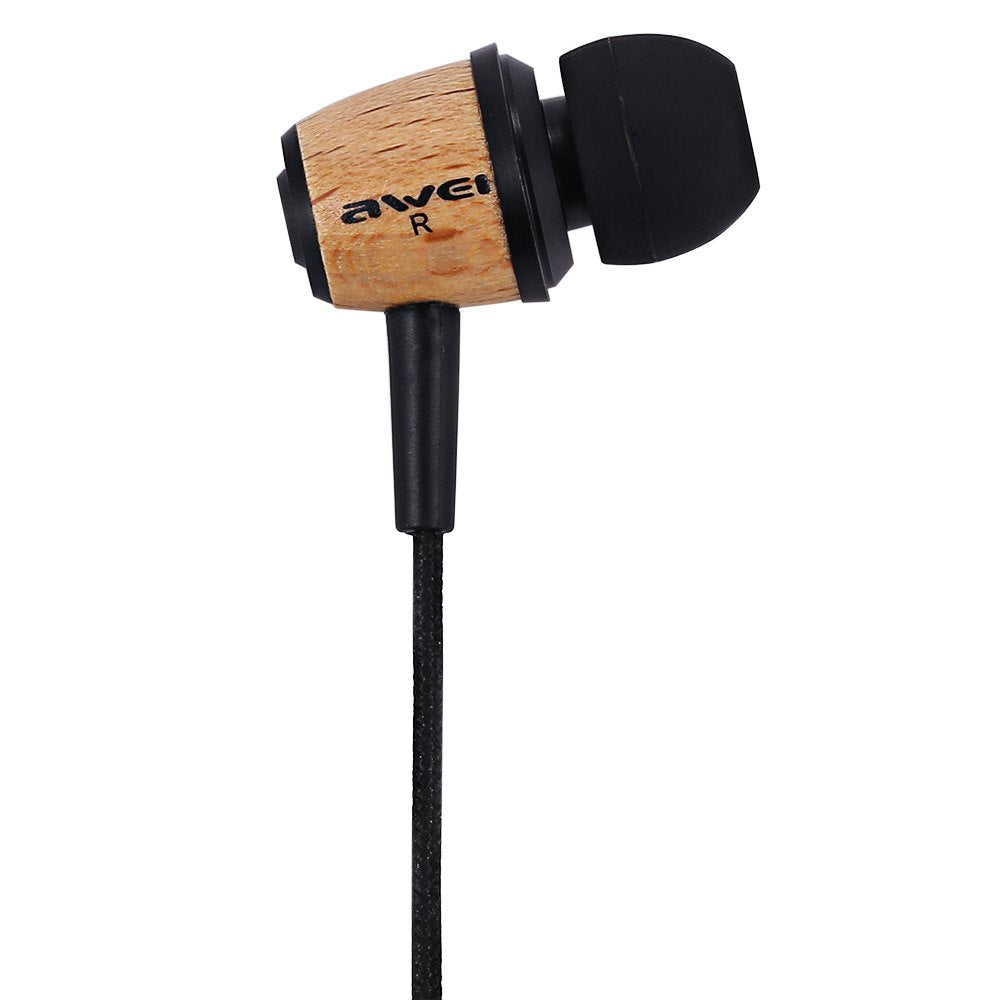 Wood Style 1.2m Cable Length In-ear Earphone for Mobile Phone Tablet - Mobile Gadget HQ