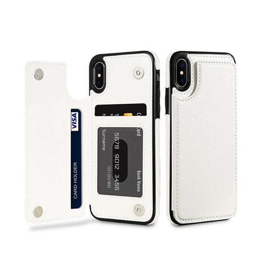 Leather Wallet Case with Card Holder for IPhone 12 13 - Mobile Gadget HQ