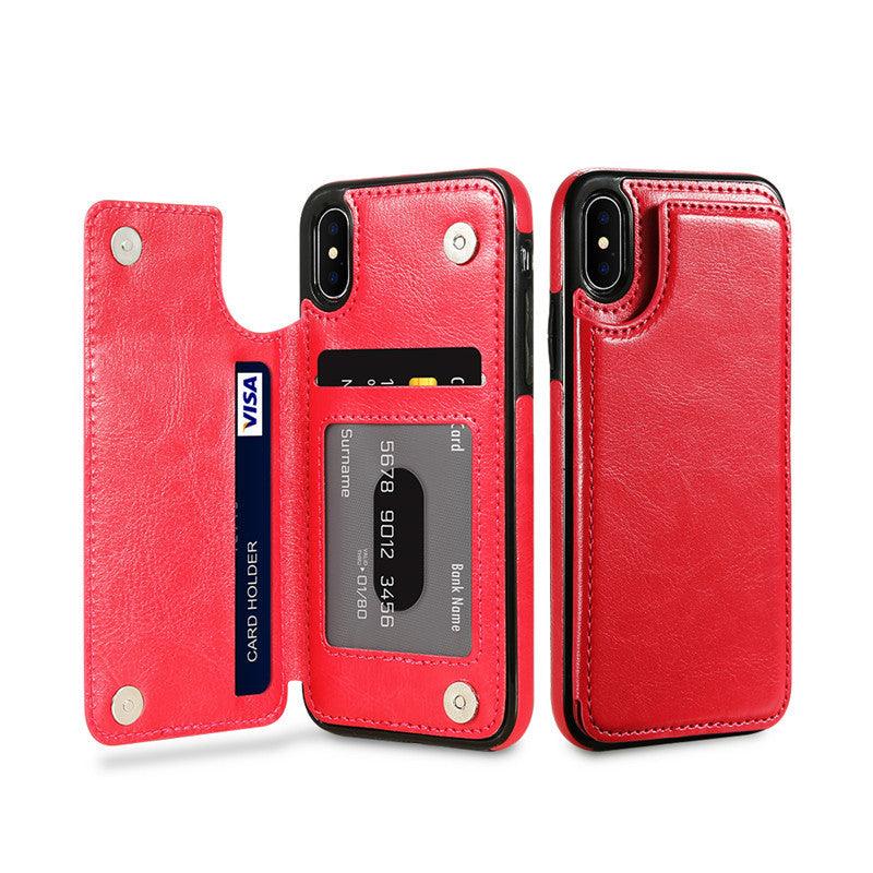 Leather Wallet Case with Card Holder for IPhone 12 13 - Mobile Gadget HQ