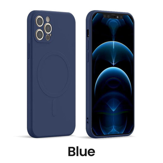 Magsafe Wireless Charging Phone Case For iPhone Liquid Silicone Magnetic Case - Mobile Gadget HQ