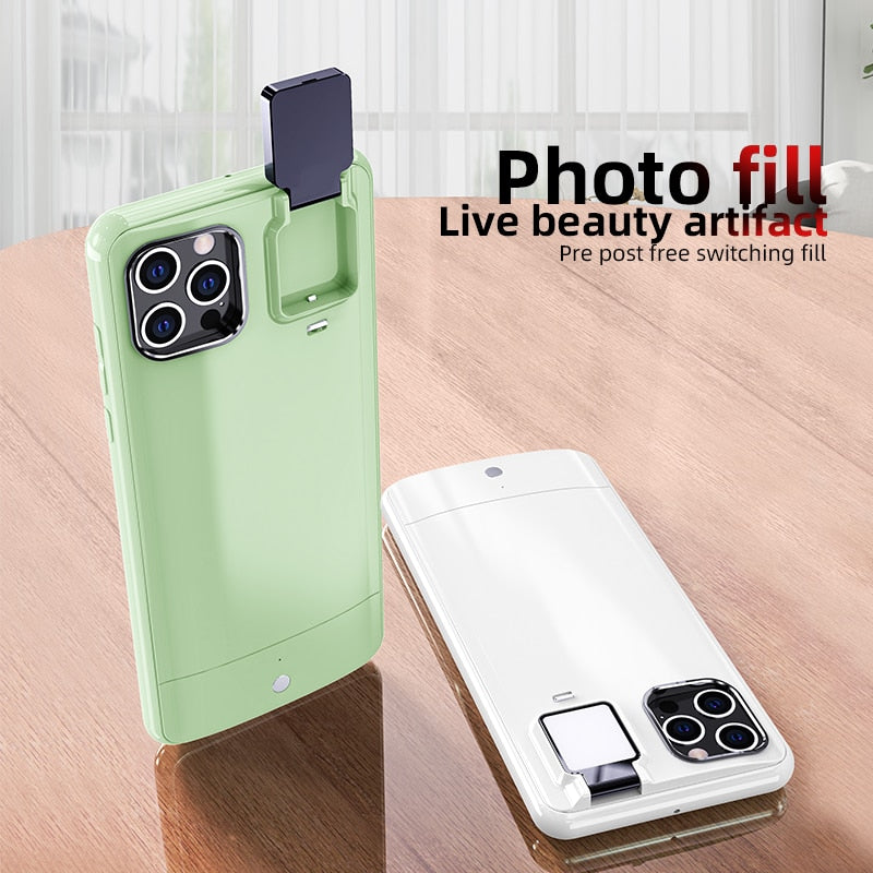 iPhone 12 Pro max LED Selfie Light Cellphone Case Cover - Mobile Gadget HQ