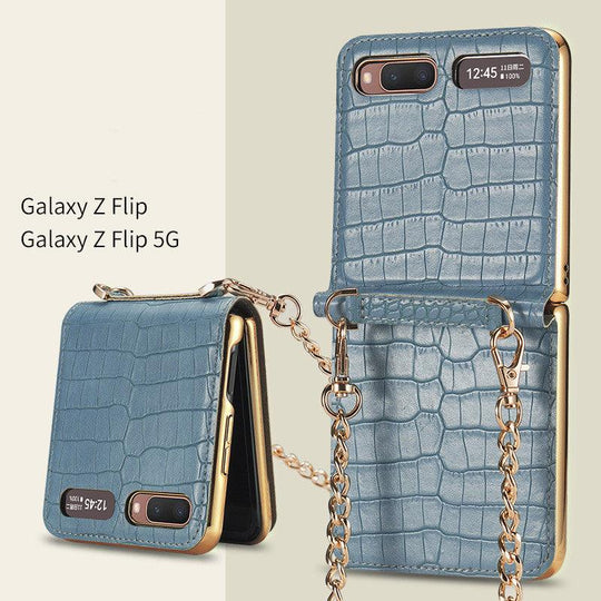 Case for Samsung Galaxy Z Flip 1&2 Luxury Bag Design with Metal Chain - Mobile Gadget HQ