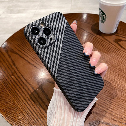 Stylish Carbon Fiber Shockproof Phone Case for iPhone
