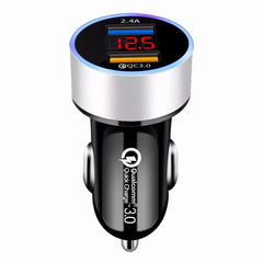 Dual USB Car Charger with LCD Display - Mobile Gadget HQ