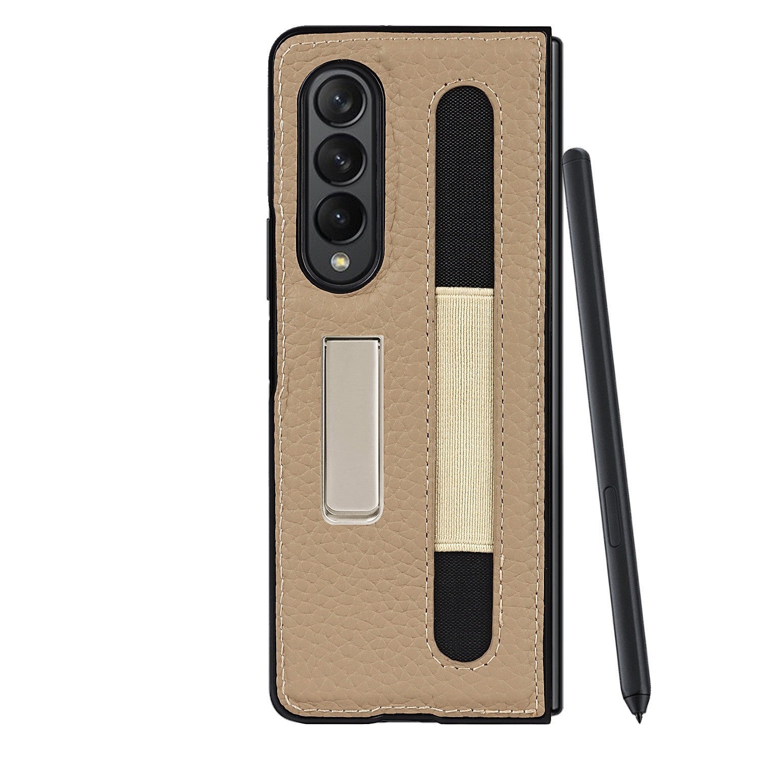  leather galaxy z fold 3 case with s pen holder