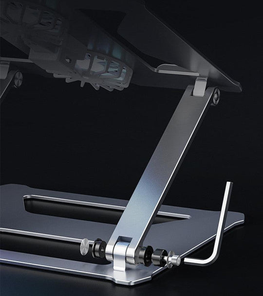 Foldable Laptop Table Stand With Double Cooling Fan - Mobile Gadget HQ