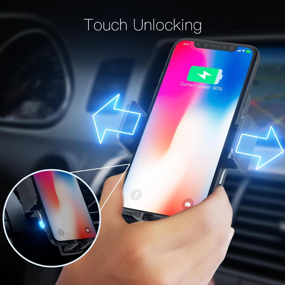 Smart Wireless Car Charger Holder with LED Indicator - Mobile Gadget HQ