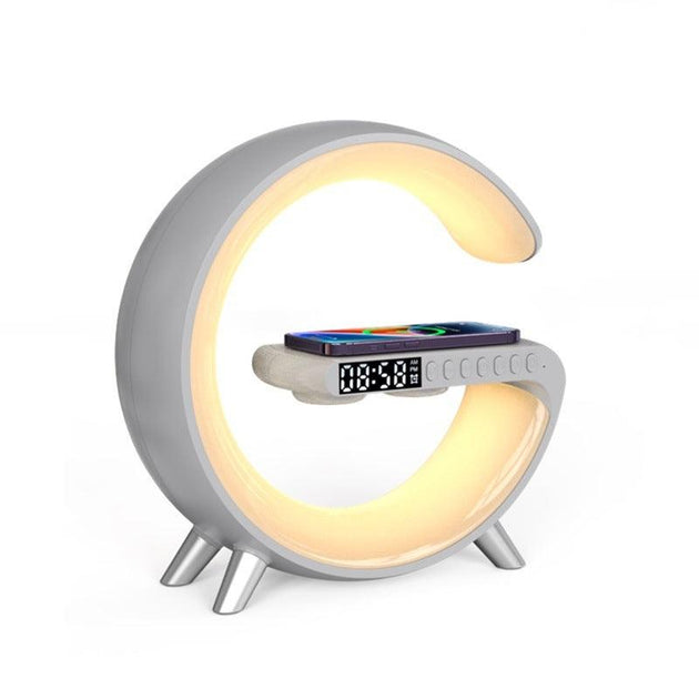 Bluetooth Speaker Wireless Charger Bedside Atmosphere Lamp Alarm Clock - Mobile Gadget HQ