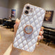 Electroplating Lambskin Ring Holder Phone Case For iPhone - Mobile Gadget HQ