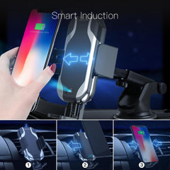 Smart Wireless Car Charger Holder with LED Indicator - Mobile Gadget HQ