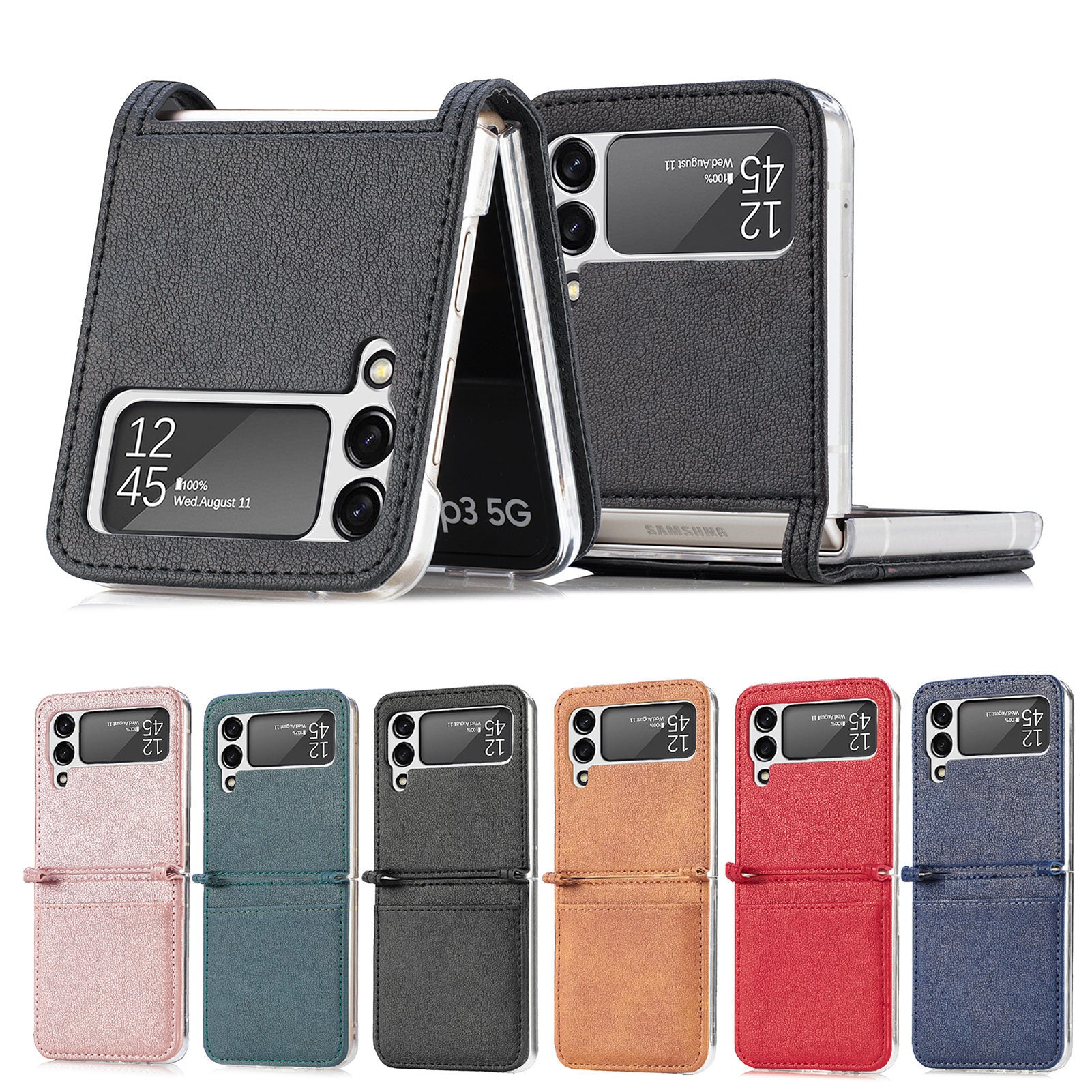 Wallet Phone Case with Card Slots for Samsung Galaxy Z Flip 3 5G - Mobile Gadget HQ