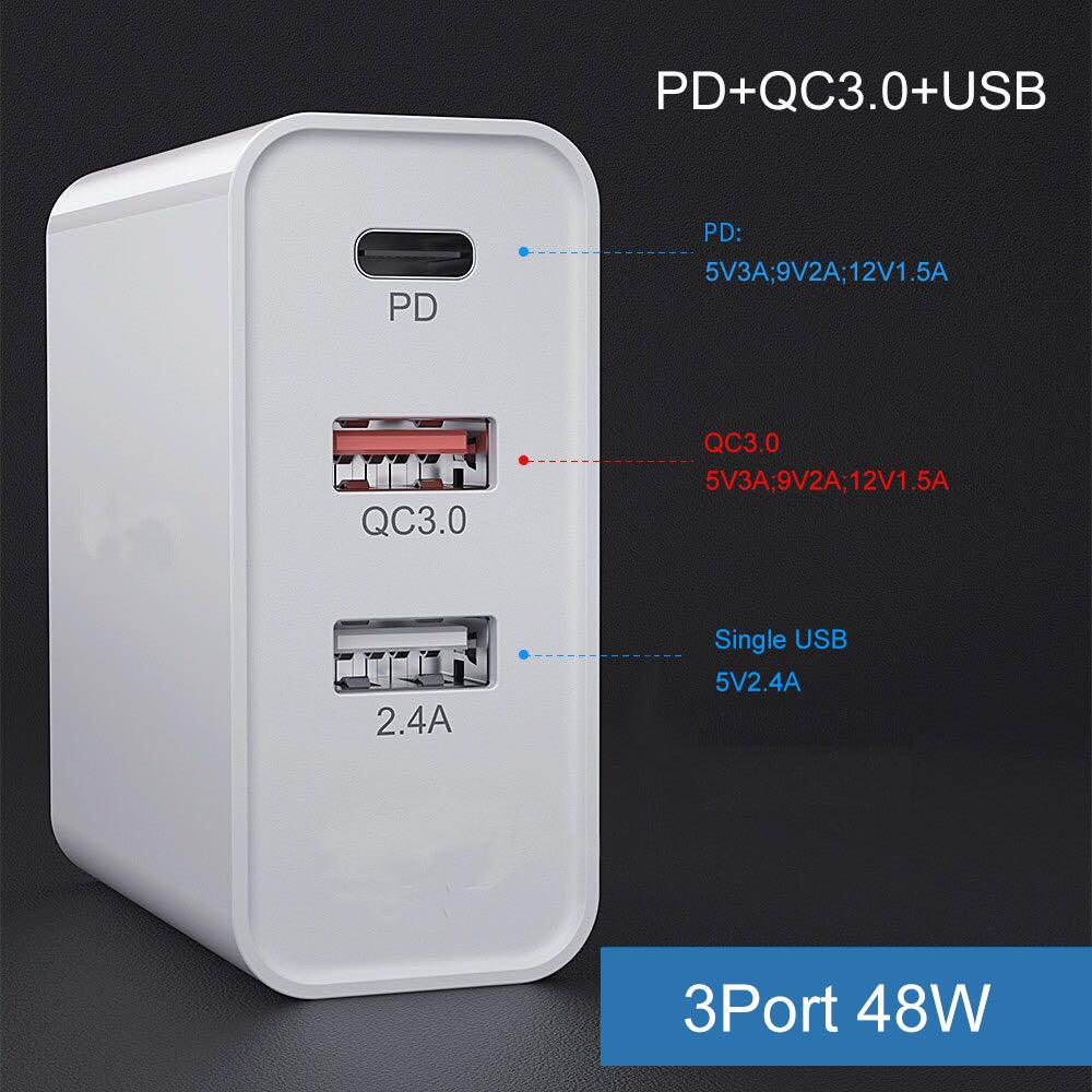 USB C Mobile Phone Wall Charger with PD Port - Mobile Gadget HQ