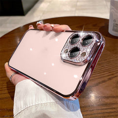 Sparkly Diamond Slim Clear Back Phone Case for iPhone