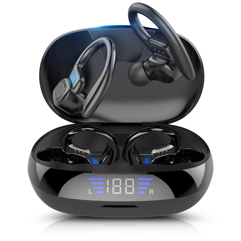 Sport earphones with LED display