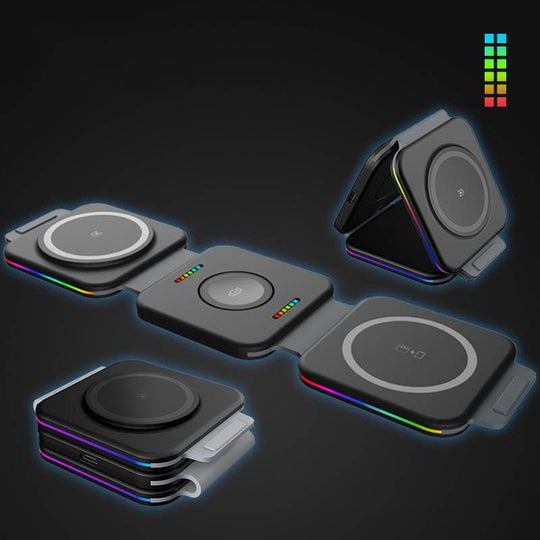 Magnetic Foldable 3 in 1 Charging Station for Iphone - Mobile Gadget HQ