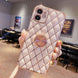 Electroplating Lambskin Ring Holder Phone Case For iPhone - Mobile Gadget HQ