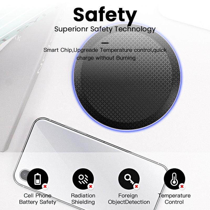 Qi Wireless Fast Charger For IPhone- Samsung Xiaomi - Mobile Gadget HQ