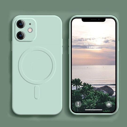 Magsafe Wireless Charging Phone Case For iPhone Liquid Silicone Magnetic Case - Mobile Gadget HQ
