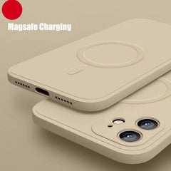 Magsafe Wireless Charging Phone Case For iPhone Liquid Silicone Magnetic Case - Mobile Gadget HQ