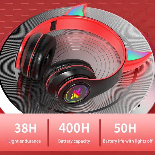 Kids Wireless Headphone Luminous Foldable Bluetooth Earphones - Mobile Gadget HQ