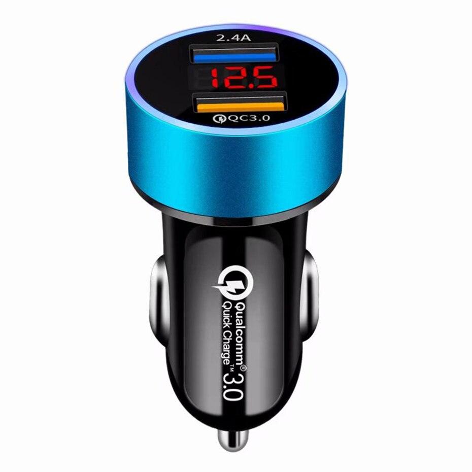 Dual USB Car Charger with LCD Display - Mobile Gadget HQ