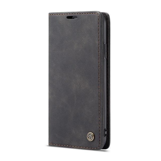 Luxury Leather Wallet Flip Case for iPhone - Mobile Gadget HQ
