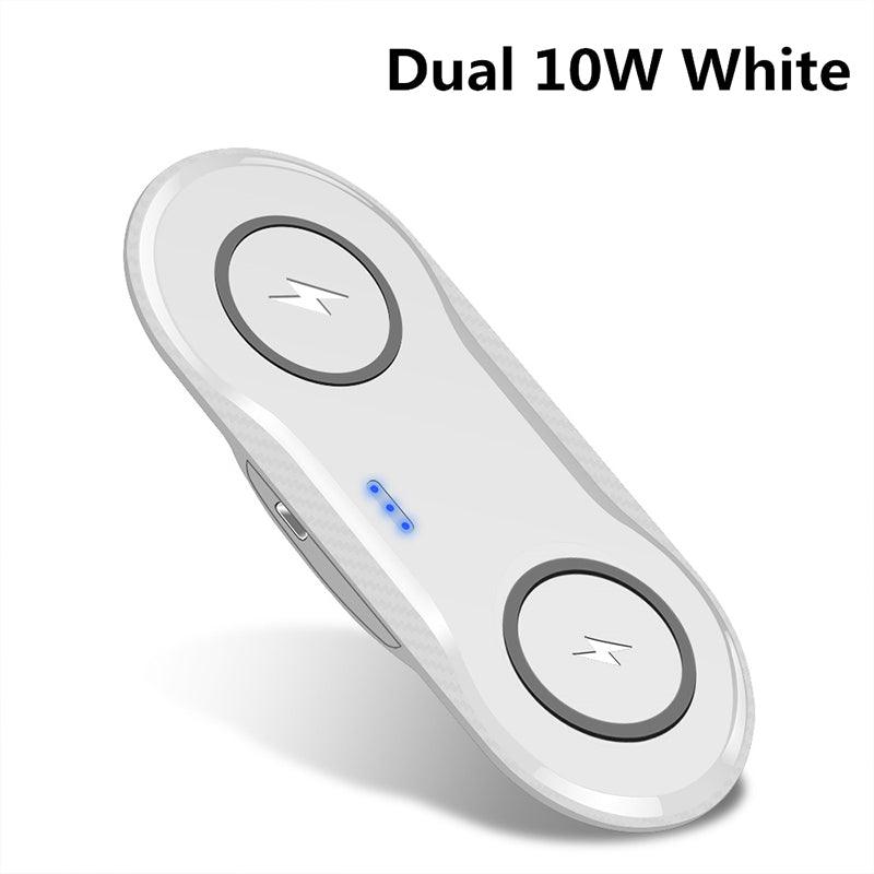 Dual Wireless Charging Pad Fast Wireless Charger - Mobile Gadget HQ