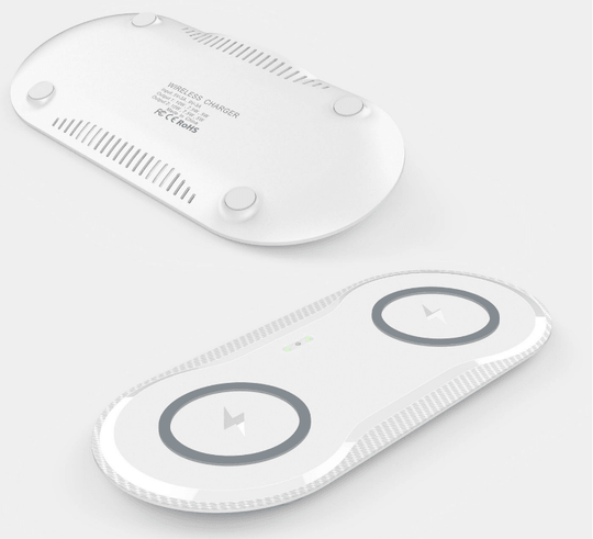 Dual Wireless Charging Pad Fast Wireless Charger - Mobile Gadget HQ