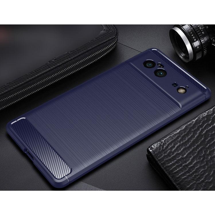 For Google Pixel 6 Brushed Texture Carbon Fiber TPU Case(Navy Blue) - Mobile Gadget HQ