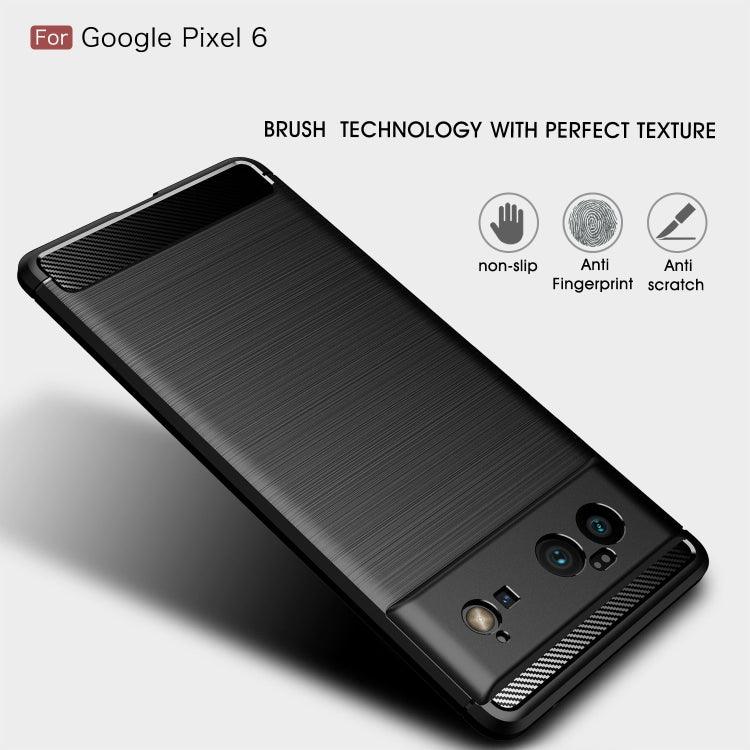 For Google Pixel 6 Brushed Texture Carbon Fiber TPU Case(Navy Blue) - Mobile Gadget HQ